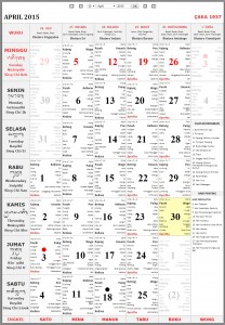 Kalender Bali Digital Klasik